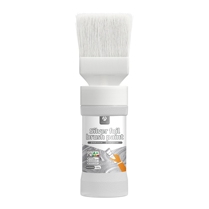 ✨New Arrival✨🖌️🏠Water-Based Metallic Silver Paint with Built-in Brush💥👍