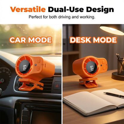 🌀Summer Hot Sale - ONLY ￡10.99!!💨50K+ SOLD!🚙Hands-Free Personal Cooling Fan with LED Display❄️🌬️