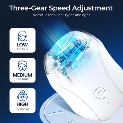 🥳2026 HOT SALE🥳💞50K+ SOLD!🌙🛡️ 50% OFF! 360° Baby Nail Trimmer – Quiet (<25dB), LED light, 3 speeds. Safe for tiny fingers & adults too! 👶💤