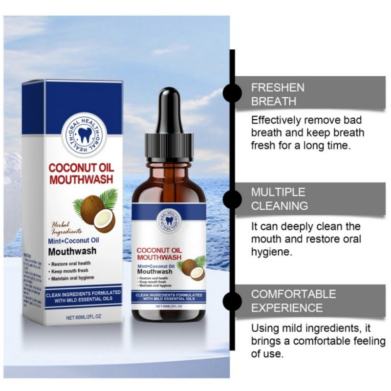 🔥Limited Time Promotion 50% OFF🔥Natural Coconut & Mint Oil Mouthwash Concentrate
