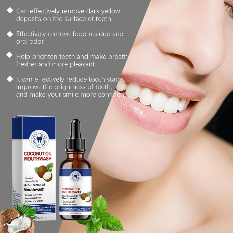 🔥Limited Time Promotion 50% OFF🔥Natural Coconut & Mint Oil Mouthwash Concentrate