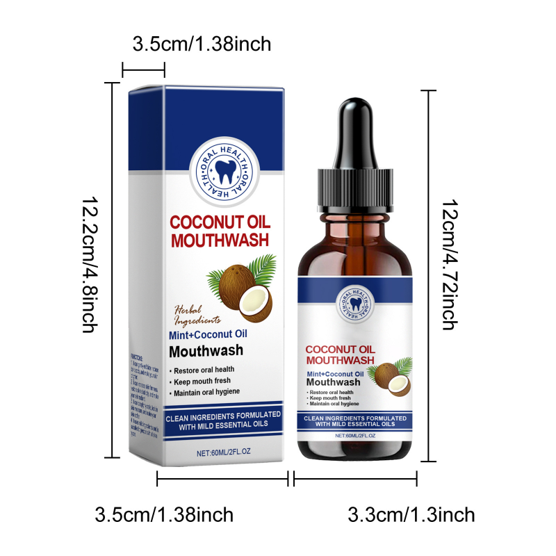 🔥Limited Time Promotion 50% OFF🔥Natural Coconut & Mint Oil Mouthwash Concentrate