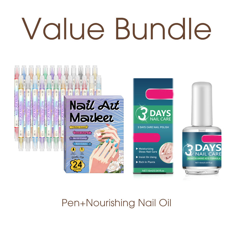 🎨Last Day 50% OFF💞50K+ SOLD!✨Dual-Tip Nail Art Marker Pen Set Quick‑dry, no UV lamp. Fine & brush tips. 12/24 vibrant colors. Easy DIY at home. No smudges, just art! 💅🖌️