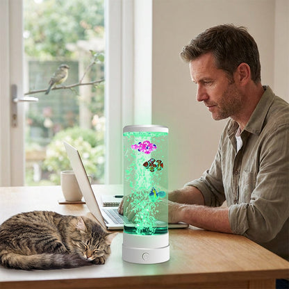 💐50% OFF ! LED Fish Aquarium Bubble Lamp – Continuous Bubbles for Zen Ambience 🐟💧【Limited Stock】