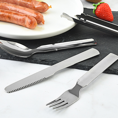 💥4-in-1 Stainless Steel Portable Cutlery Set