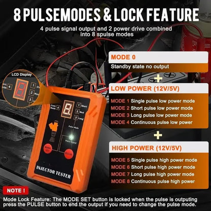 🔧 LIMITED-TIME 50% OFF! 💥 Professional 4-Mode Fuel Injector Tester & Cleaner – Pulse Modes, 12V Power, LED Display ✨