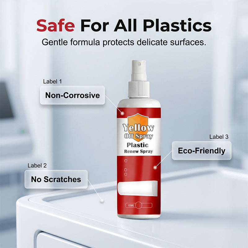 ✨ LIMITED-TIME 50% OFF! ✨ Plastic Yellow-Off Spray – Restores, Whitens, Safe ✨