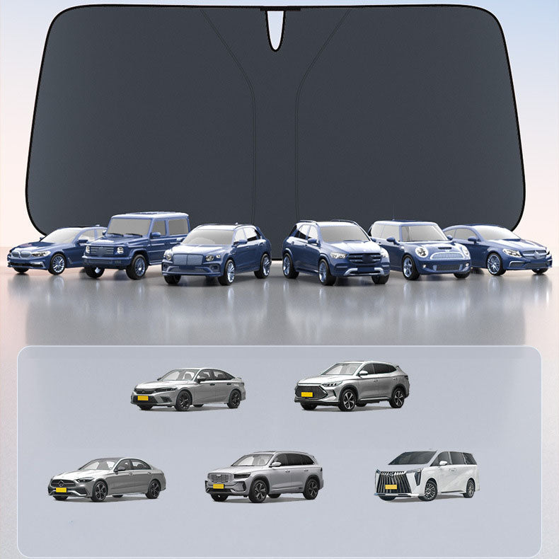 🌞🚗 Foldable Car Windshield Sunshade – Blocks UV & Heat, Keeps Interior Cool, Reflective Material, Fits Most Cars, Compact for Storage. Protect Your Dashboard! ✨🛡️