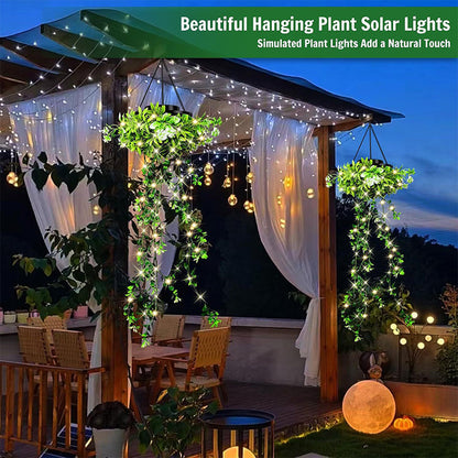 🌿49% OFF!🪴Solar Hanging Grass Light – Realistic Foliage, Warm White, IP65 ✨