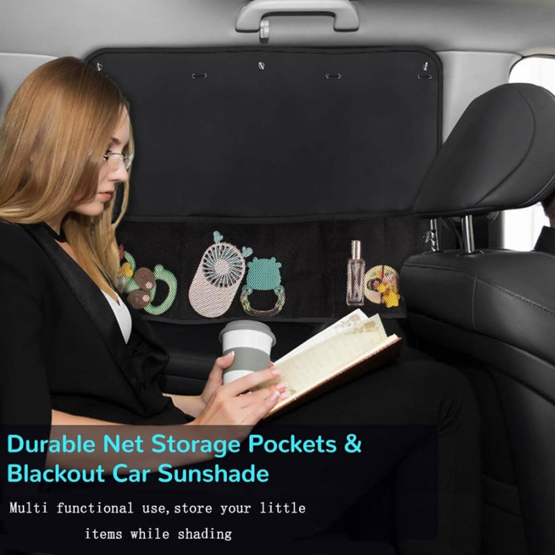Car Window Shades with Storage Pockets