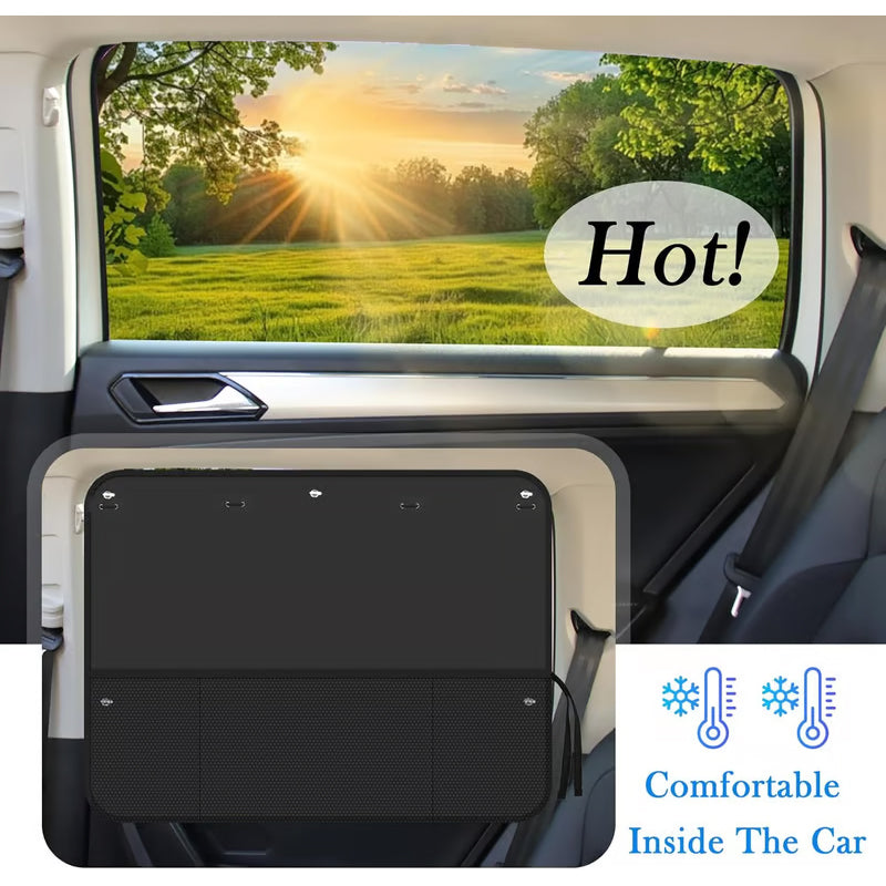 Car Window Shades with Storage Pockets