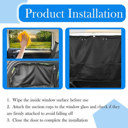 Car Window Shades with Storage Pockets