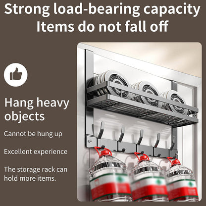 🪄 LIMITED-TIME 50% OFF! ✨ Over-The-Door Hook with Basket – Space-Saving, Strong, Tool-Free 🚪