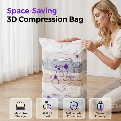 💐 Buy 2 Get 1 Free! Vacuum Storage Bags – Save 80% Space for Clothes & Bedding 📦💨