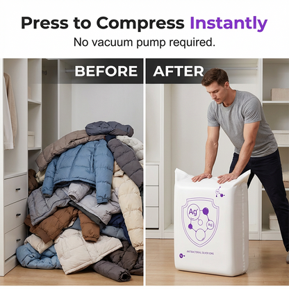 💐 Buy 2 Get 1 Free! Vacuum Storage Bags – Save 80% Space for Clothes & Bedding 📦💨