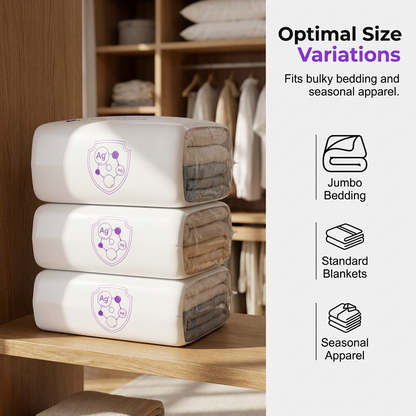 💐 Buy 2 Get 1 Free! Vacuum Storage Bags – Save 80% Space for Clothes & Bedding 📦💨