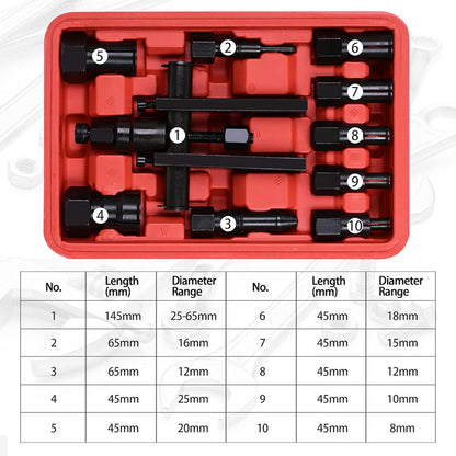 📢📢50% OFF !! ⏰ 10 PCS Motorcycle Bearing Puller Tool Kit – Heavy Duty & Portable – Mechanic Essential 🏍️