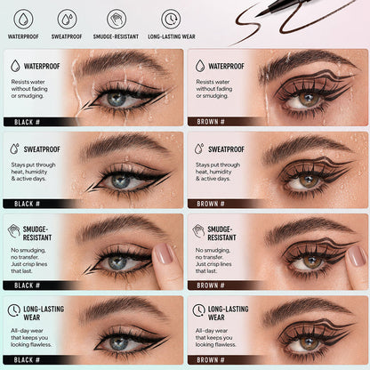 🥳2026 HOT SALE🥳💞50K+ SOLD!👁️💧 BUY 1 GET 1 FREE! Waterproof Liquid Eyeliner – Ultra‑fine tip, fast‑drying, 12H wear. No smudge, no fade. Gentle on eyes. 🖌️✨