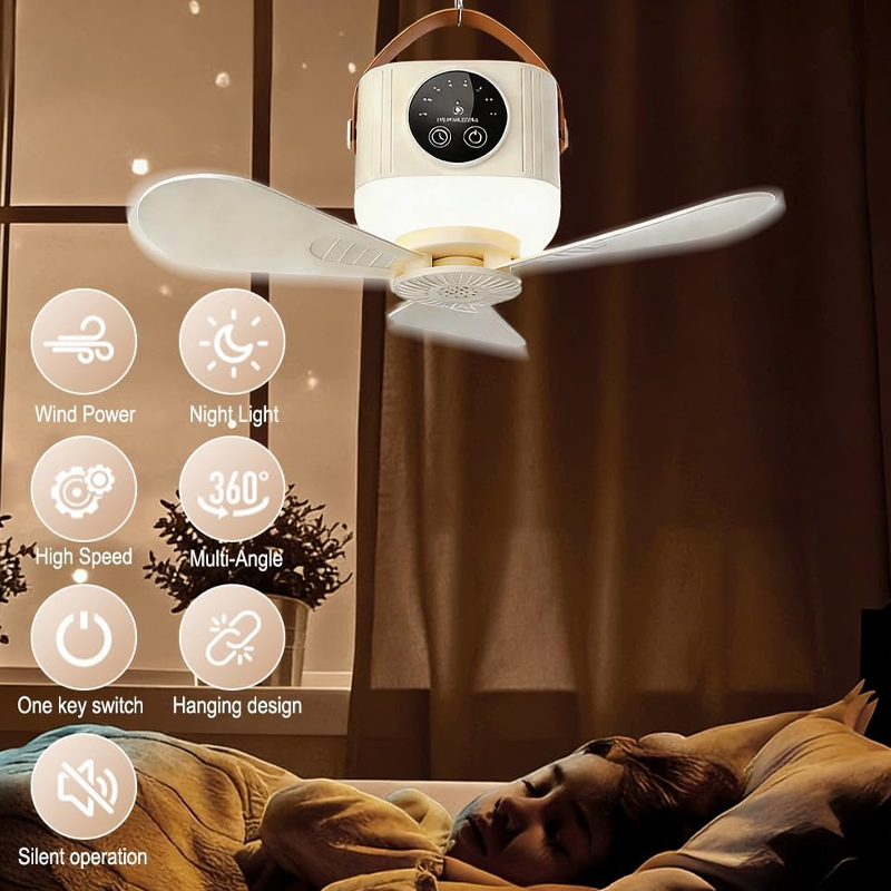⏰ Limited-time offer: 50% OFF a rechargeable ceiling fan with LED lights! 🌬️✨
