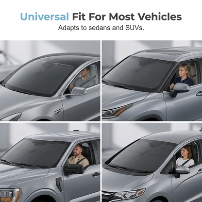 🔥Limited Time Promotion 50% OFF🔥Bendable Handle Car Windshield Sunshade Umbrella