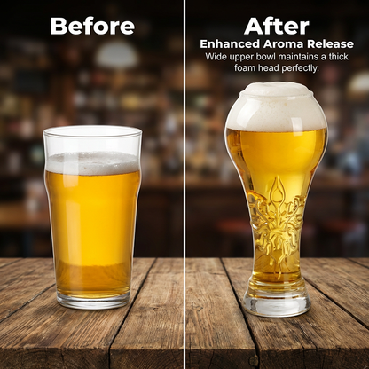 🔥Limited Time Promotion 50% OFF🔥Large Capacity Ornate Embossed Beer Glass