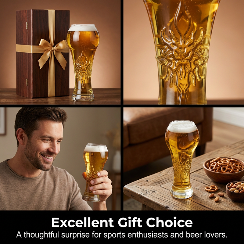 🔥Limited Time Promotion 50% OFF🔥Large Capacity Ornate Embossed Beer Glass