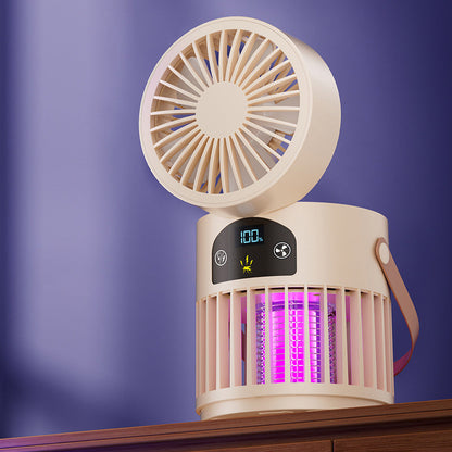 🔥Limited Time Promotion 50% OFF🔥Portable Rechargeable Fan with UV Bug Zapper Light