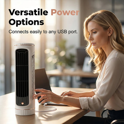 🔥Limited Time Promotion 50% OFF🔥Portable USB Tower Fan with 3 Speeds