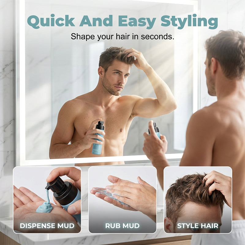🔥Last day of the limited-time 50% off sale!🔥Men's Quick-Dry Matte Styling Mud Spray