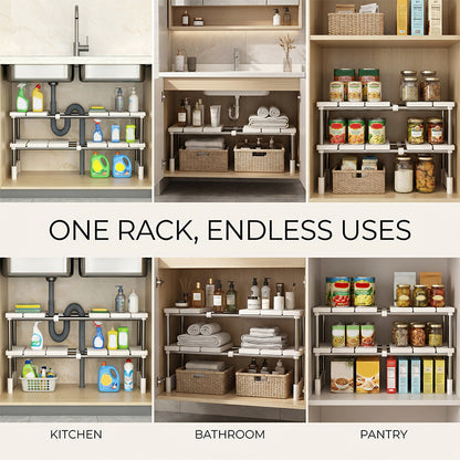 🎁Last Day Promotion 49% OFF🔥Expandable Under Sink Shelf