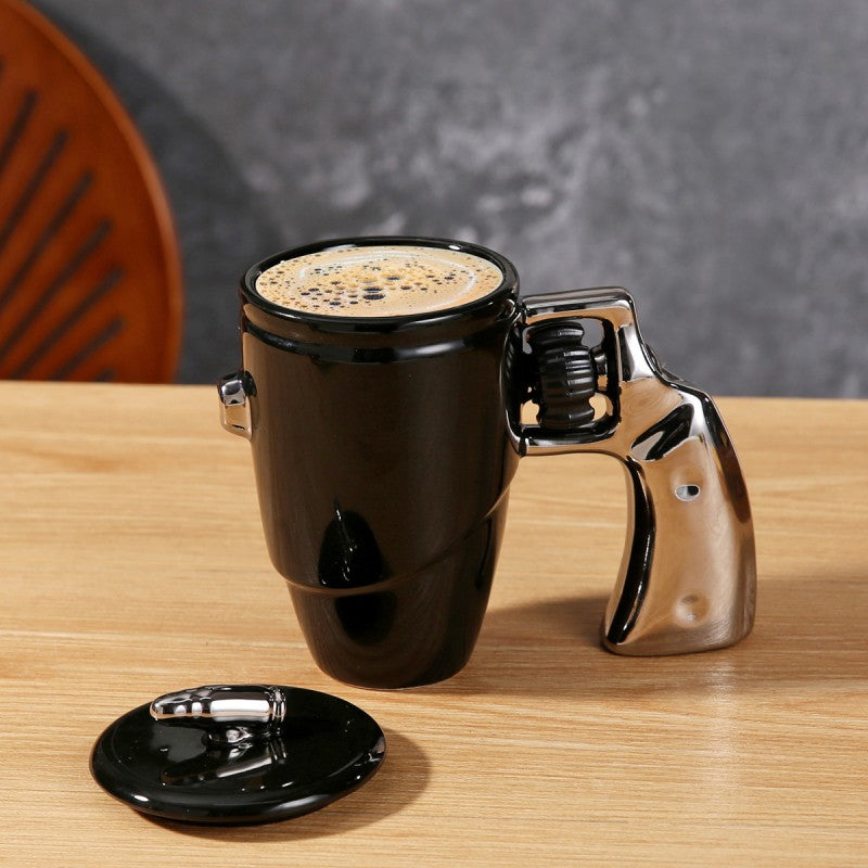 🔥Limited Time Promotion 50% OFF🔥Novelty Gun Mug with Lid for Office & Home