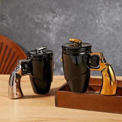 🔥Limited Time Promotion 50% OFF🔥Novelty Gun Mug with Lid for Office & Home