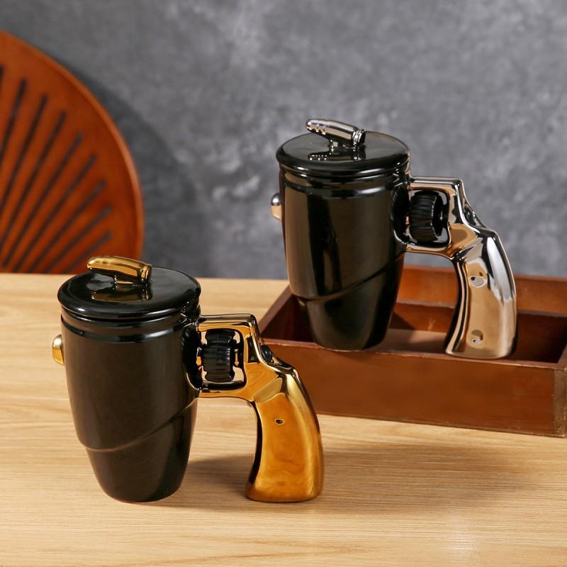 🔥Limited Time Promotion 50% OFF🔥Novelty Gun Mug with Lid for Office & Home
