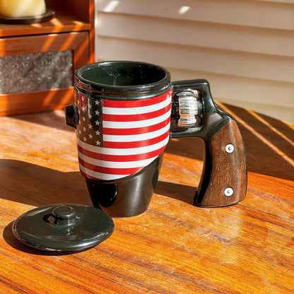 🔥Limited Time Promotion 50% OFF🔥Novelty Gun Mug with Lid for Office & Home