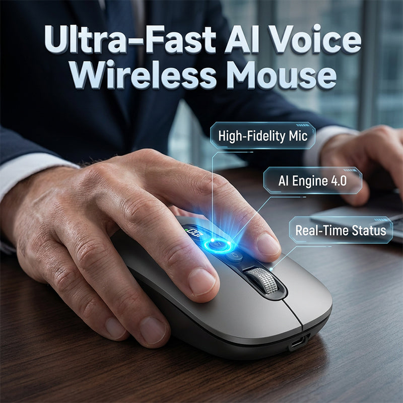 🖱️ LIMITED-TIME 58% OFF! 💥 AI Smart Voice Wireless Mouse – 1600 Words/Min, Translation Hub, Ergonomic ✨