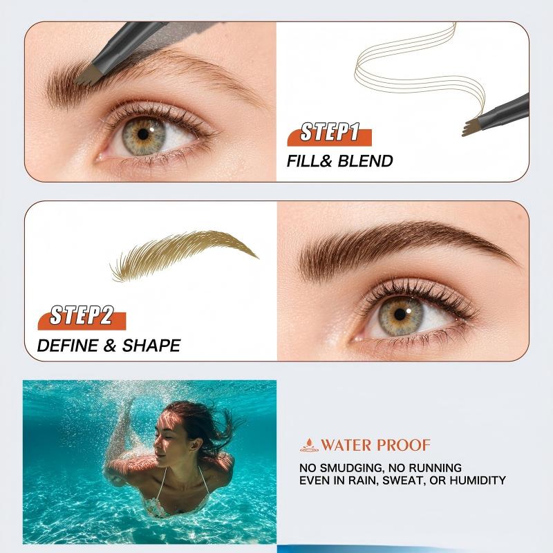 Waterproof Four-Fork Liquid Eyebrow Pencil