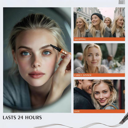 Waterproof Four-Fork Liquid Eyebrow Pencil
