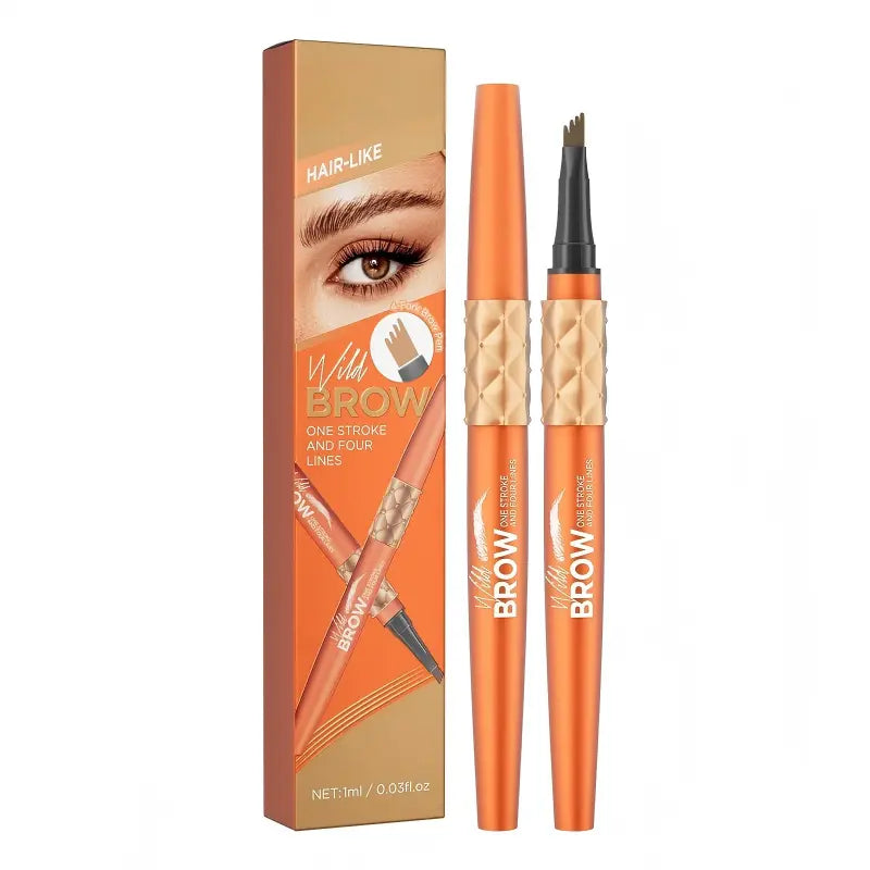 Waterproof Four-Fork Liquid Eyebrow Pencil