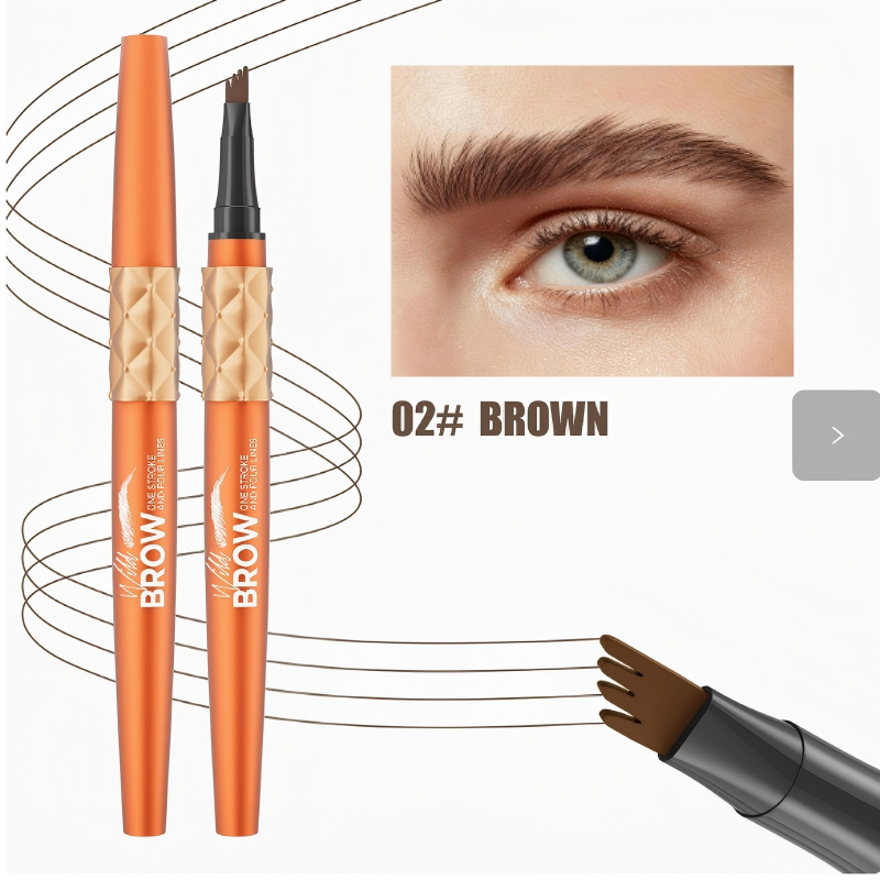 Waterproof Four-Fork Liquid Eyebrow Pencil
