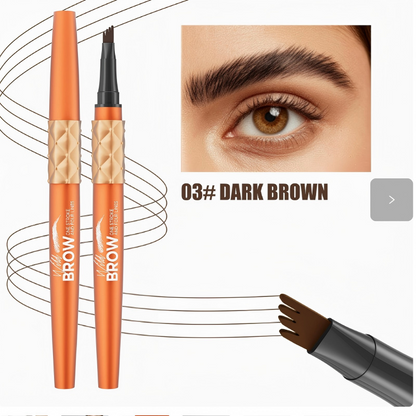 Waterproof Four-Fork Liquid Eyebrow Pencil
