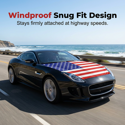 🔥Limited Time Promotion 50% OFF🔥Patriotic Car Hood Flag Cover