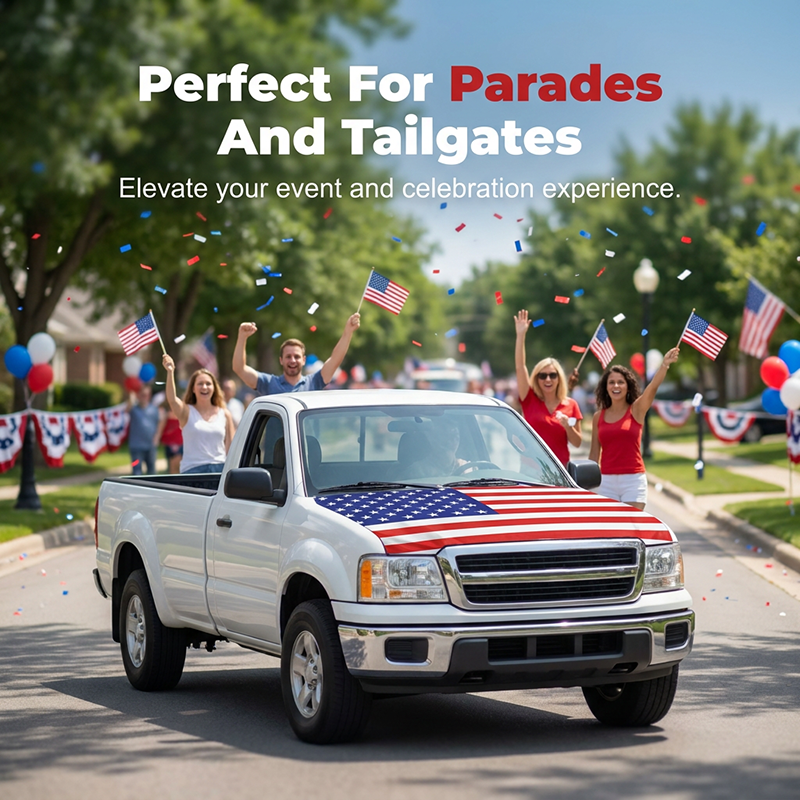 🔥Limited Time Promotion 50% OFF🔥Patriotic Car Hood Flag Cover