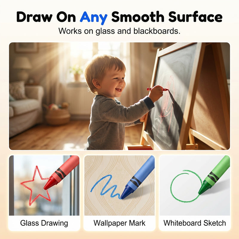 Erasable Kids Crayons 6 Colors Safe Toddler
