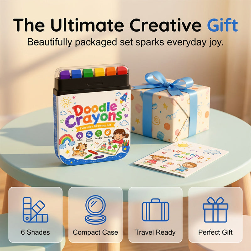 Erasable Kids Crayons 6 Colors Safe Toddler