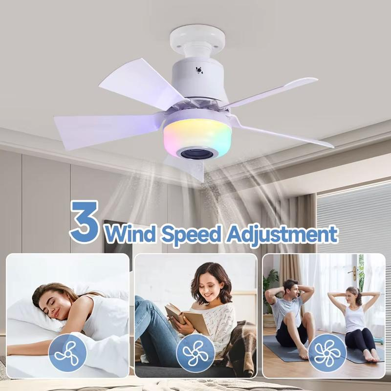 🔥💡 LAST DAY – 50% OFF! BreezGlow™ Smart Ceiling Fan Light – Bluetooth Speaker, 16M RGB Colors, E27 fit – breeze & beats in one. 🎵🌀✨