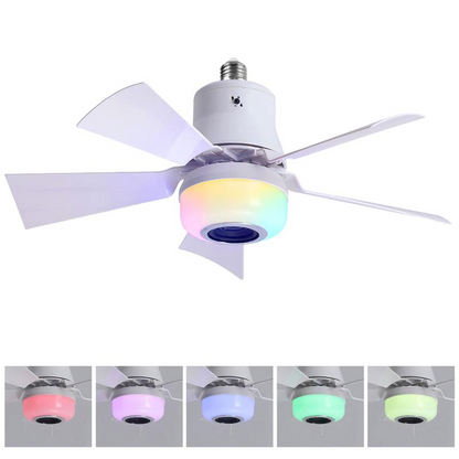🔥💡 LAST DAY – 50% OFF! BreezGlow™ Smart Ceiling Fan Light – Bluetooth Speaker, 16M RGB Colors, E27 fit – breeze & beats in one. 🎵🌀✨