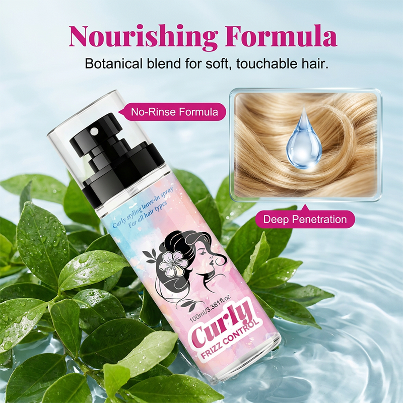 Moisturizing Anti-Frizz Hair Spray for Curly Hair