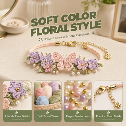 🧶 Nature‑inspired DIY crochet bracelet kit 🧘 Reduce stress while creating wearable art with your own hands.