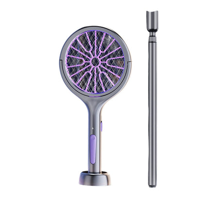 🥳2026 HOT SALE🥳💞50K+ SOLD!🛡️💤 50% OFF! Rechargeable Bug Zapper – Triple‑layer safety mesh, extendable handle, rotates for wall & corner strikes. Pest‑free sleep, worry‑free safety! 🌟💚
