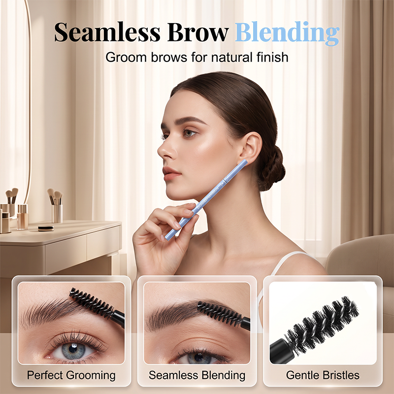 🔥Buy 1 Get 1 Free!!🔥 Draw Like a Pro! 2-in-1 Waterproof Brow Pencil + Gel – Micro-Lines That Mimic Real Hairs 🖌️